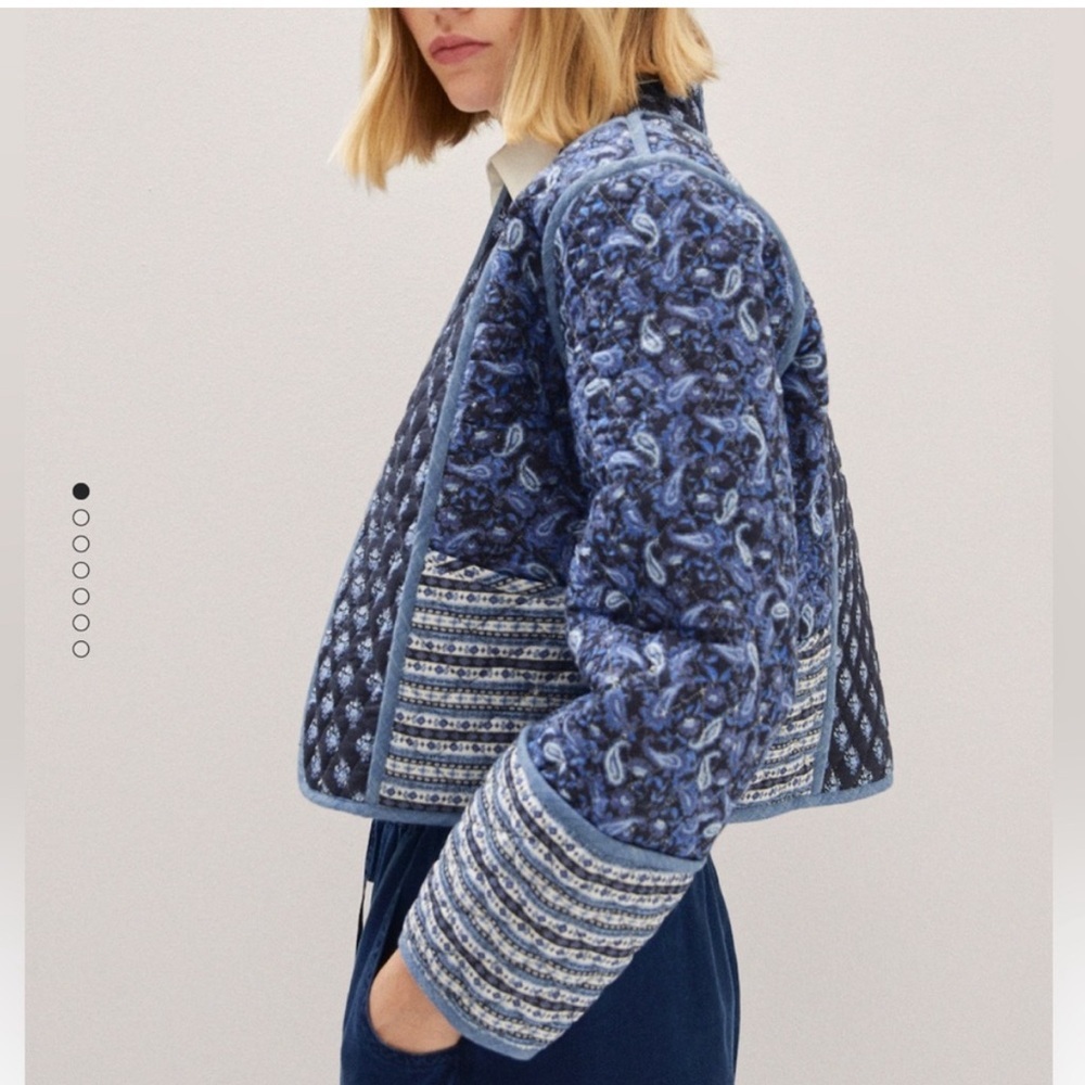 Patchwork Floral Reversible Jacket in Indigo & Petal - Picture 3 of 14